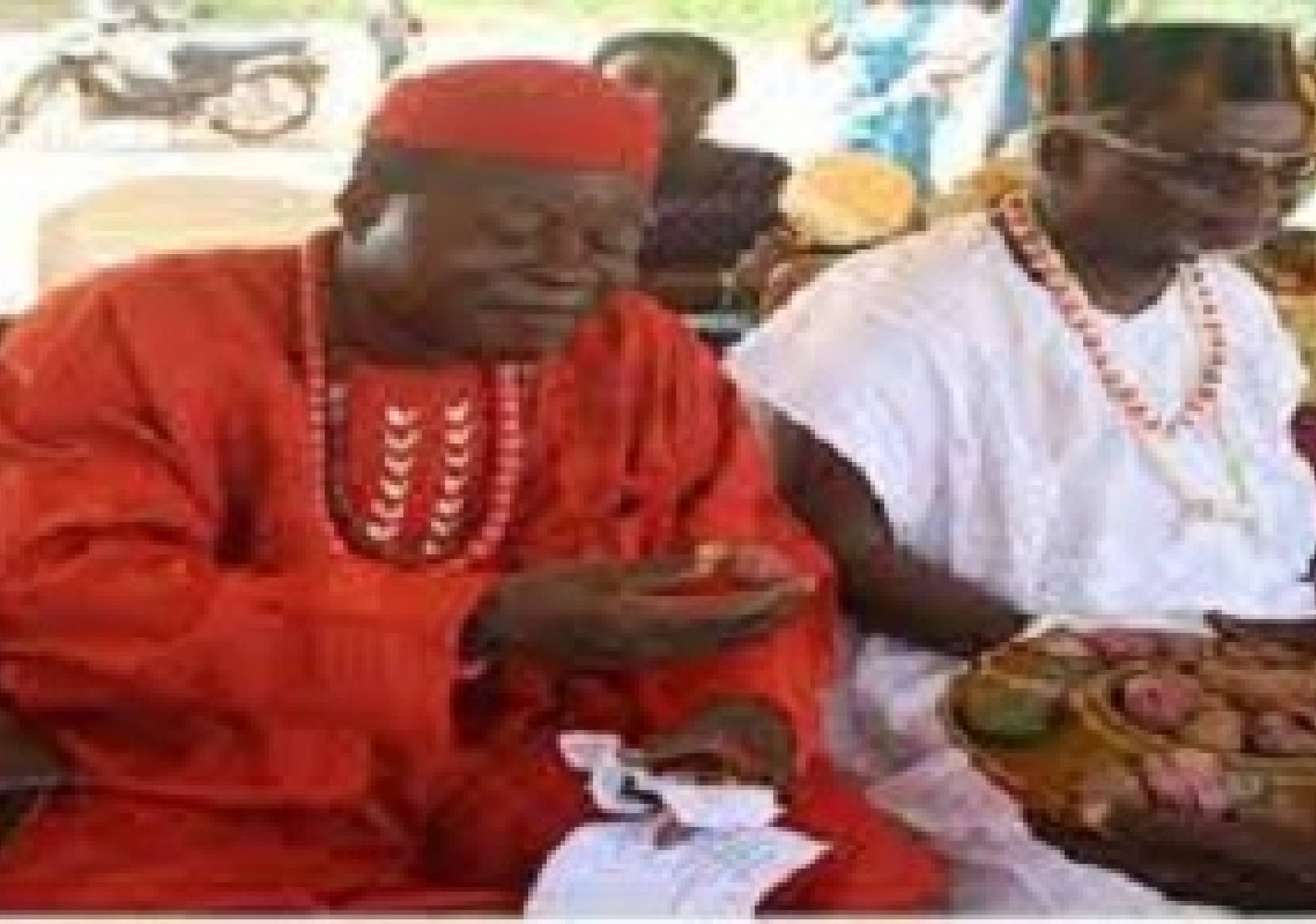Traditional way of receiving visitors in Igbo land